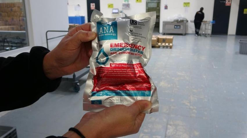 Trabzon'da 72 saatlik yaşam desteği: Türkiye'de tek: Acil durum gıdası ve suyu üretiliyor