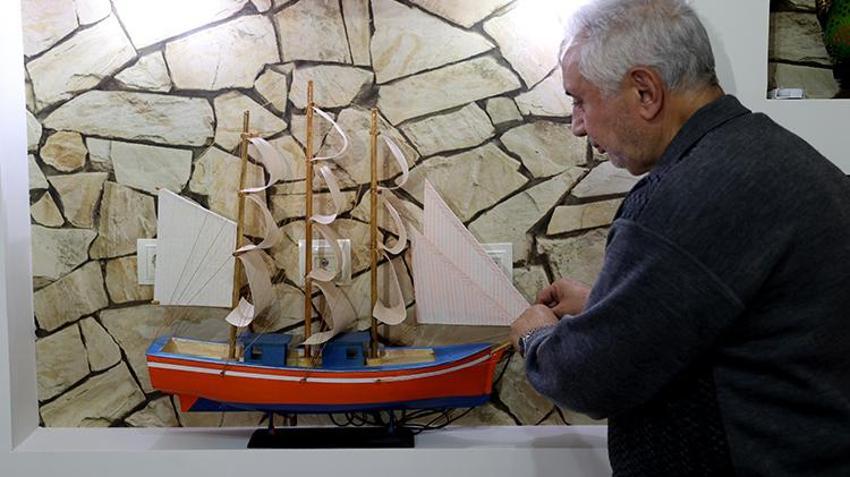 Emekli öğretmen evinin bodrum katına atölye kurdu! Atık malzemelerden üretip para ile satmıyor