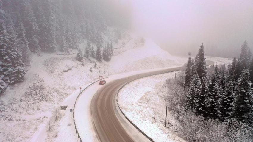 Kastamonu'da kar ve sis Ilgaz Dağı'nı beyaz cennete çevirdi