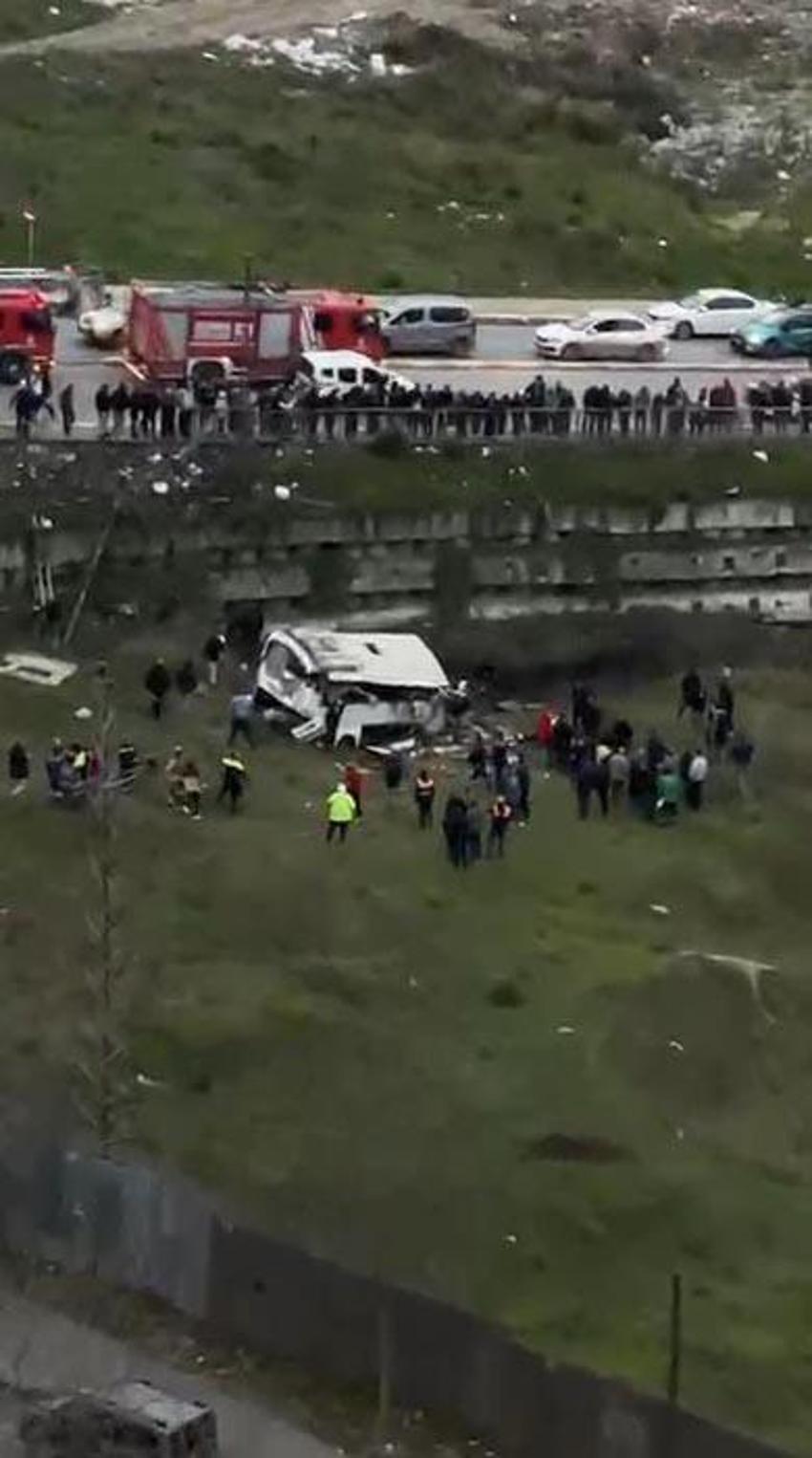 İstanbul Esenyurt'ta işçi servisi şarampole yuvarlandı; 4 ölü 3'ü ağır 7 yaralı