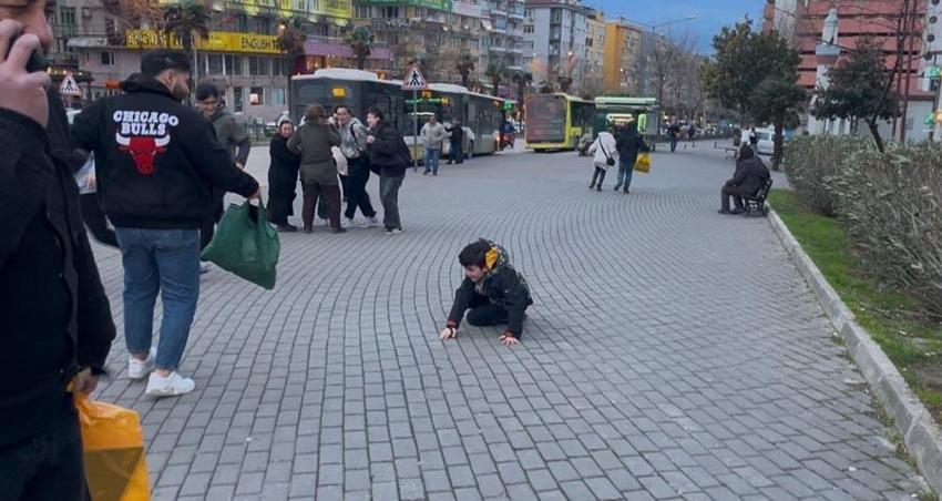 Bursa'da lodos kabusu! Vatandaşlar fırtınada uçmamak için yerlere böyle yattılar