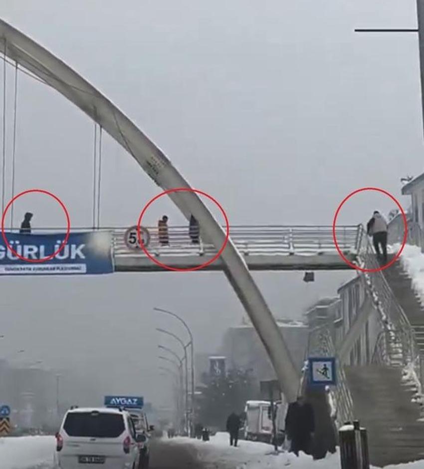 Diyarbakır’da üst geçitte kar topu atan çocukları yumruklayıp yerde tekmeleyen şüpheli tutuklandı