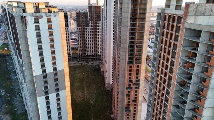 Türkiye'nin gökdelen mezarlıkları havadan görüntülendi! Yıllardır tamamlanamayan yüksek katlı konut projeleri