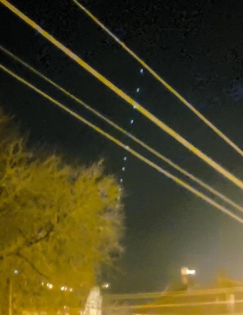 Bursa semalarındaki gizemli ışıklar şehirde heyecan yarattı!