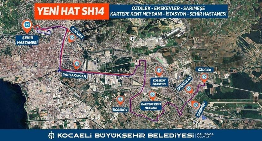 Kocaeli'de 14 noktadan hizmet başlıyor: Tüm ilçelerden ulaşım var!