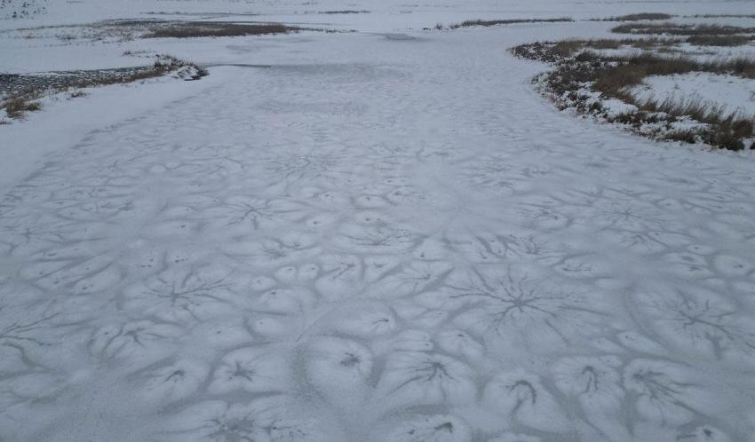 Türkiye'nin en büyük krater gölü Nemrut Krater Gölü'nün kış güzelliği mest etti