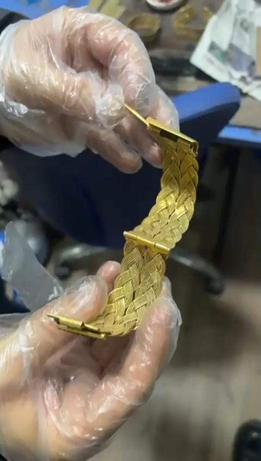Güzellik merkezi süsü verilen iş yerinde sahte altın üretimine operasyon