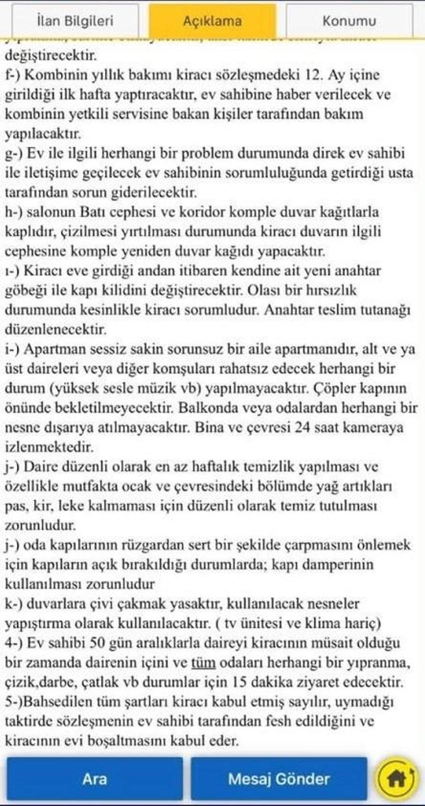 Mutfak ıslak kalmayacak, 50 günde bir denetim! Denizli'deki ev sahibinden 'yok artık' dedirten liste