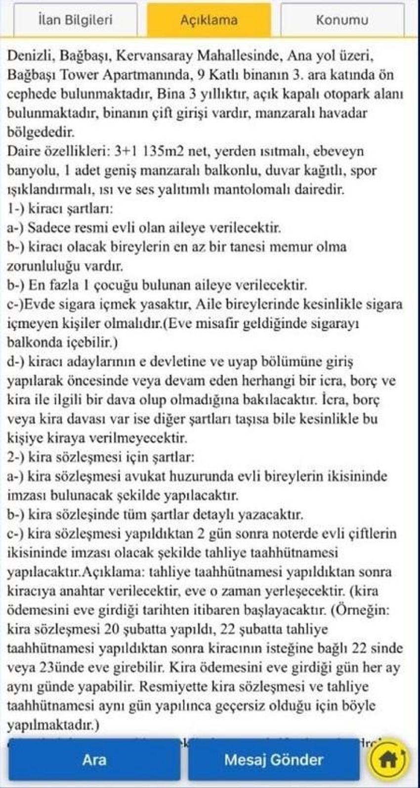 Mutfak ıslak kalmayacak, 50 günde bir denetim! Denizli'deki ev sahibinden 'yok artık' dedirten liste