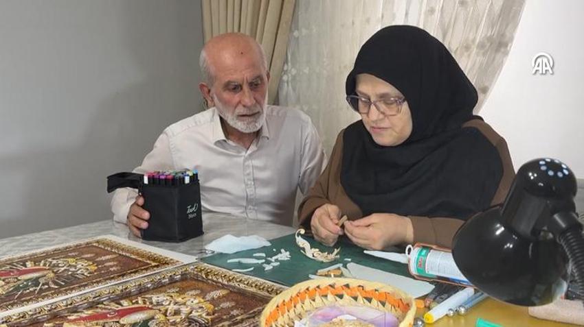 Çöp diye atılanları sanat eserine dönüştürüyor! El emeği ürünlerini gören hayran kalıyor
