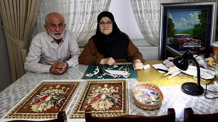 Çöp diye atılanları sanat eserine dönüştürüyor! El emeği ürünlerini gören hayran kalıyor