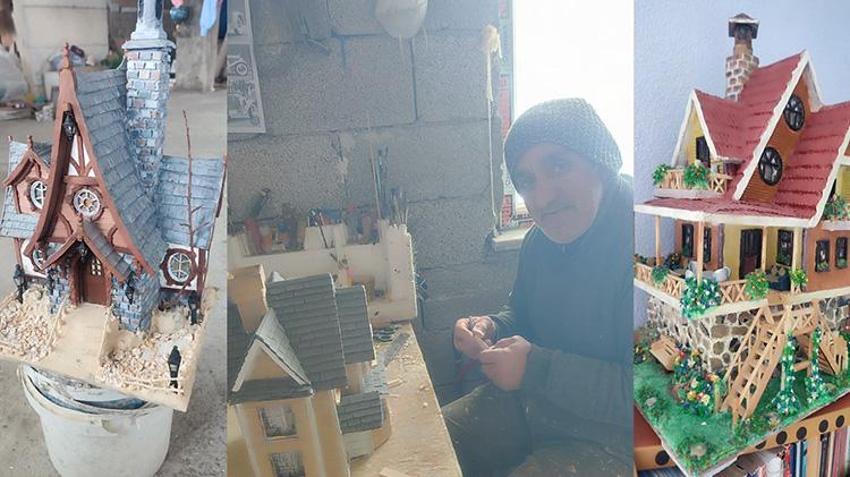 Çöpe gidecek malzemeleri sanat eserine dönüştürüyor! Kazancıyla çocukların eğitimine katkı sağlıyor