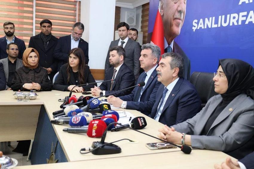 Milli Eğitim Bakanı Yusuf Tekin’den Şanlıurfa’ya peş peşe müjdeler verdi