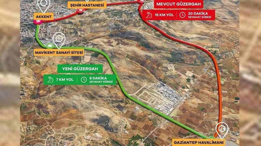 Gaziantep'te yeni yol açıldı: Havalimanına gitmek artık 8 dakika!