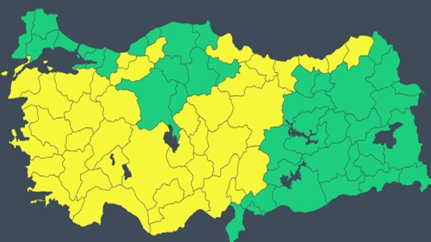 Meteoroloji'den 39 il için sarı kodlu uyarı! Çok kuvvetli sağanak ve kar geliyor