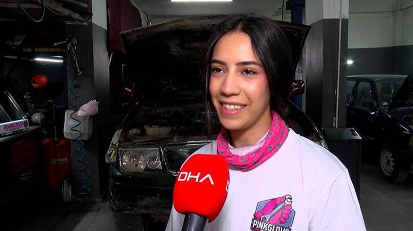 'Yapamazsın' diyenler şimdi 'Pembe eldivenli ustamız' diye çağırıyor! İşte oto sanayinin Amine ustası