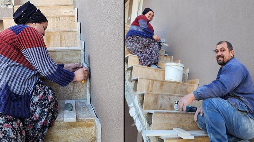 Sosyal medyada tanıştığı eşi hayatını değiştirdi! Denizli'nin tek kadın mermer ustası oldu