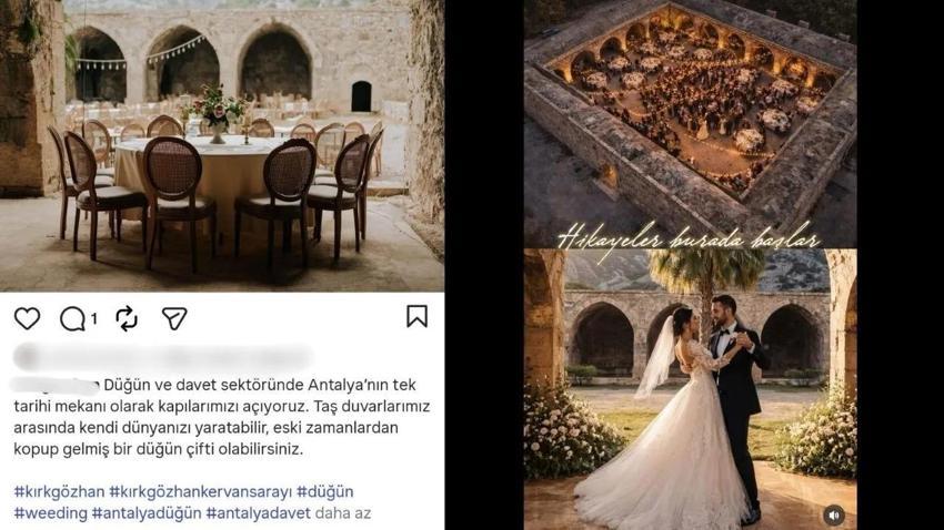 Antalya'da 800 yıllık tarih düğün salonu oldu!