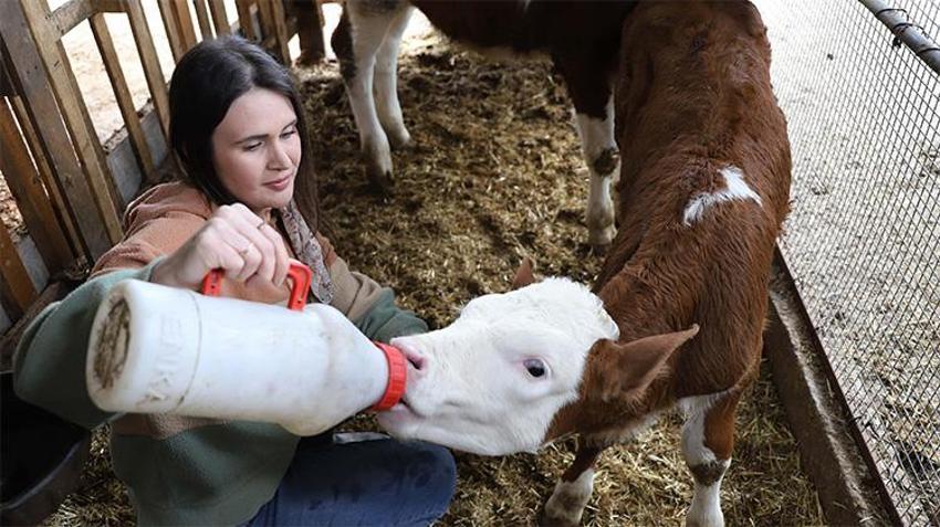 Hayvan sevgisi mesleğe dönüştü: Nöbetten çiftliğe koşuyor