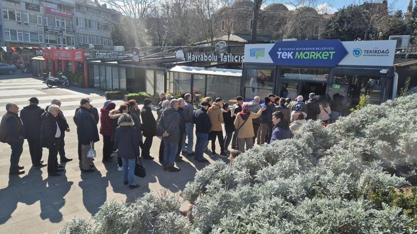 Ucuz fiyatlı et satışı Tekirdağ'da başladı, vatandaşlar yoğun ilgi gösterdi
