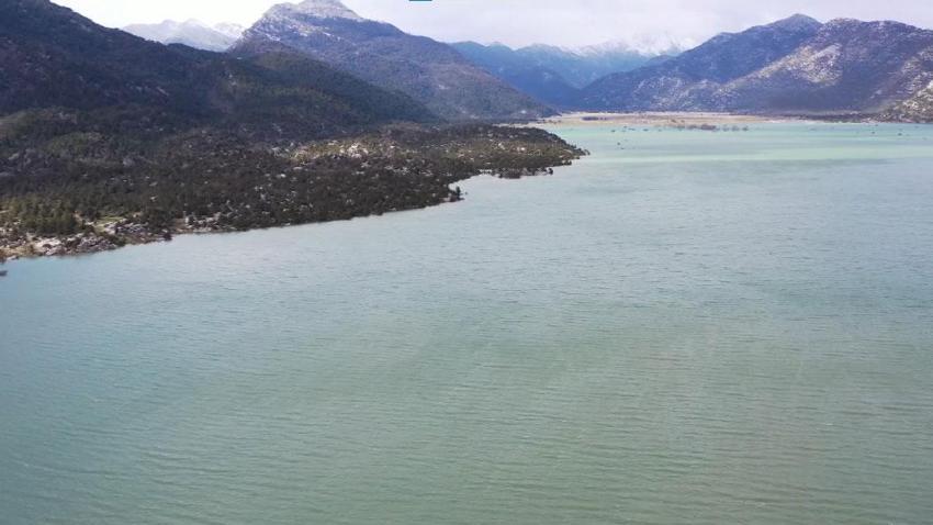 Trafiğe kapatılan yeni Antalya-Konya Karayolu Eynif Ovası'nın son hali dron ile görüntülendi