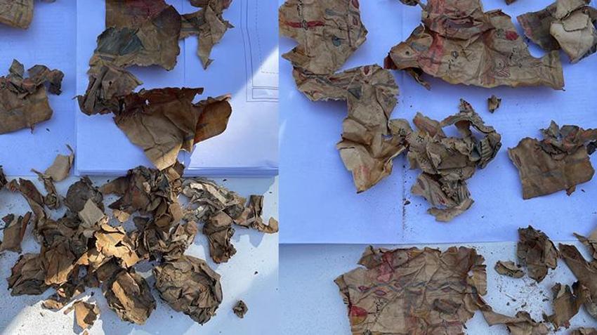 Kütahya'da caminin duvar oyuğundan çıkarılan kağıt parçaları birleştirildi! Ortaya çıkan Mekke manzarası şaşkına çevirdi