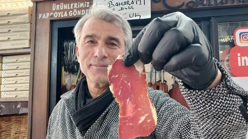 Kayseri pastırmasında Ramazan yoğunluğu! Satışlar tavan yaptı, esnafın yüzü gülüyor