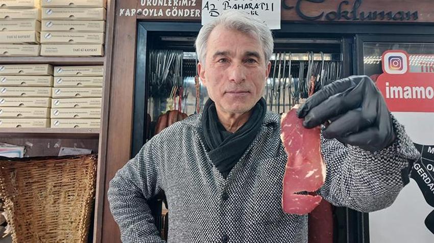 Kayseri pastırmasında Ramazan yoğunluğu! Satışlar tavan yaptı, esnafın yüzü gülüyor