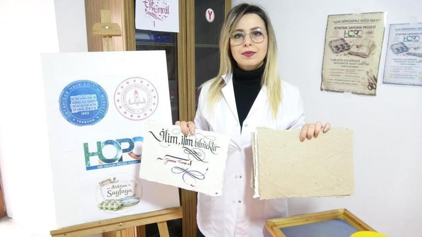 Trabzonlu kadınlar geri dönüşümde devrim yaptı: Yumurta kolileri kağıda dönüştürüp, patent aldılar!