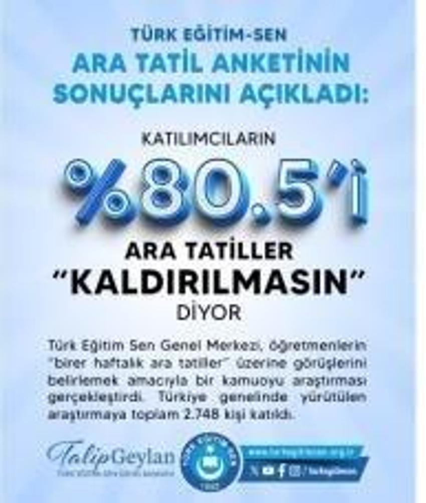 Ara tatil kaldırılıyor mu? Anket yapıldı vatandaş cevap verdi! Bakan Tekin de son sözünü söyledi