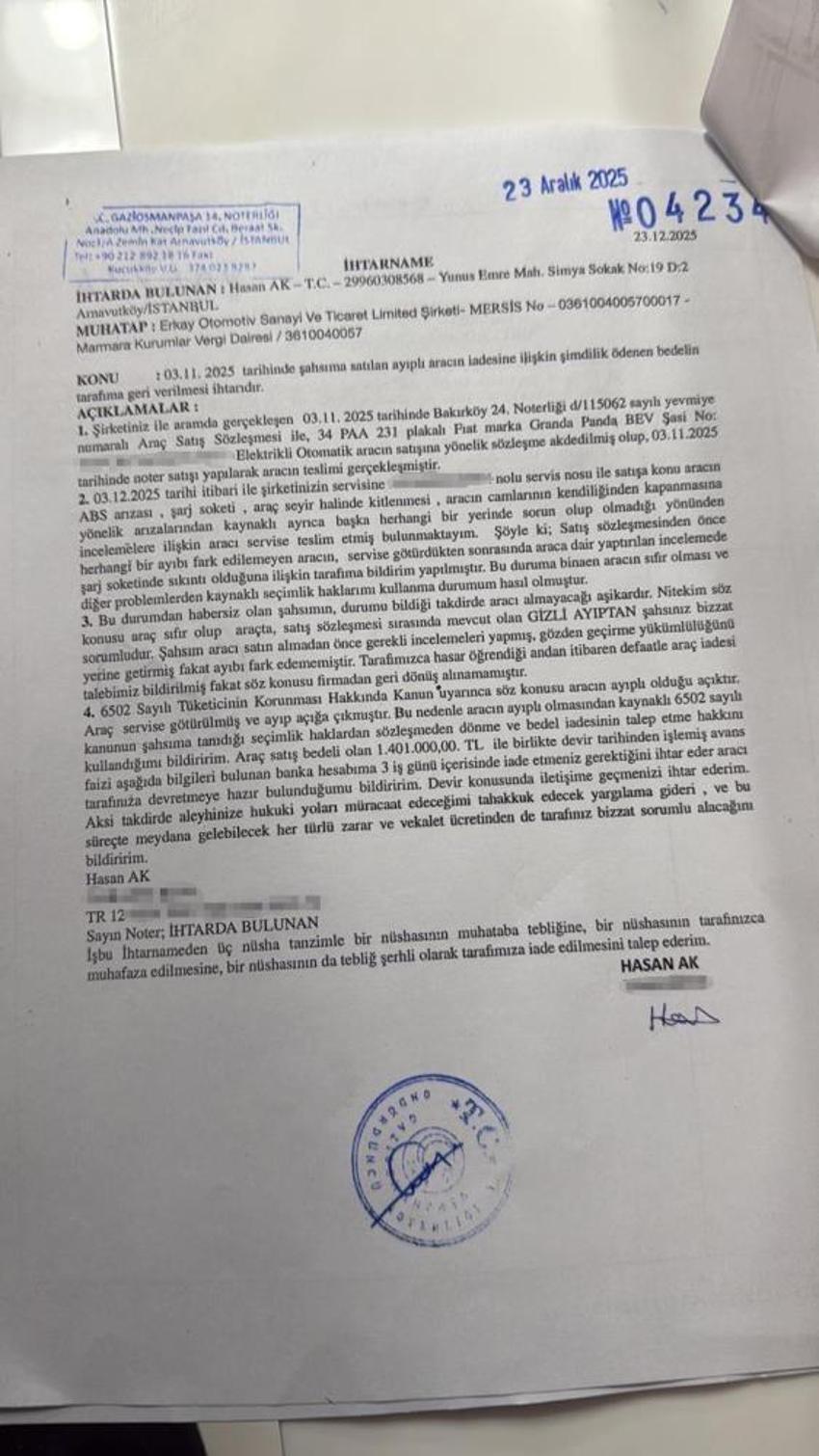Aldığı 0 otomobile sadece 6 gün binebildi: Elektrikli araçta skandal hata