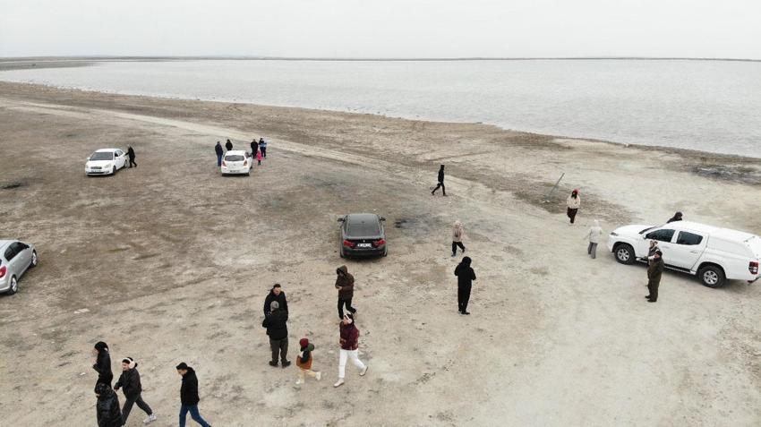 Kırşehir'de flamingolar fotoğraf tutkunlarına heyecan dolu anlar yaşattı