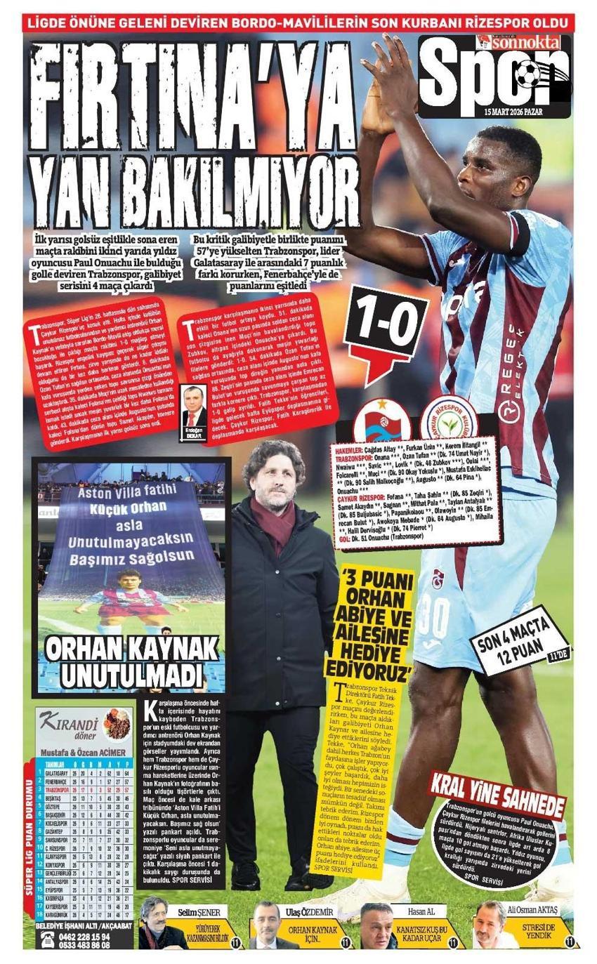 Trabzonspor kritik haftayı kayıpsız geçti! Fenerbahçe ile puanları eşitledi