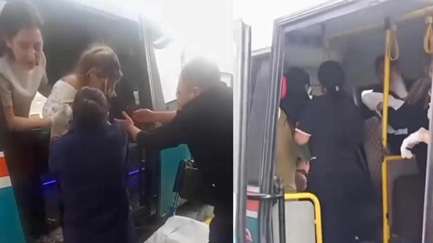 Minibüste sancıları artan kadın doğum yaptı! Şoförün müdahalesi anne ve bebeği kurtardı