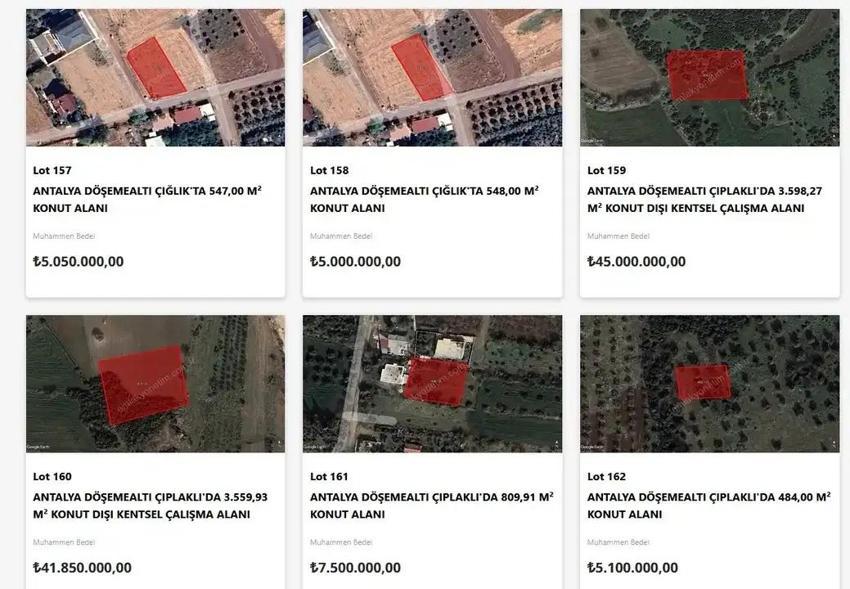 Antalya'da 6 ilçede satışa çıktı! Dev satışta 43 arsa var