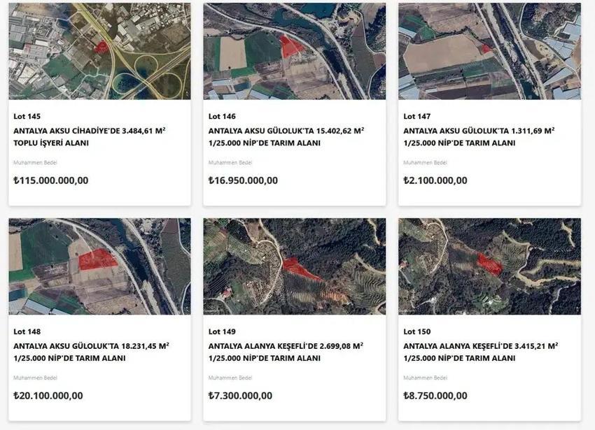 Antalya'da 6 ilçede satışa çıktı! Dev satışta 43 arsa var
