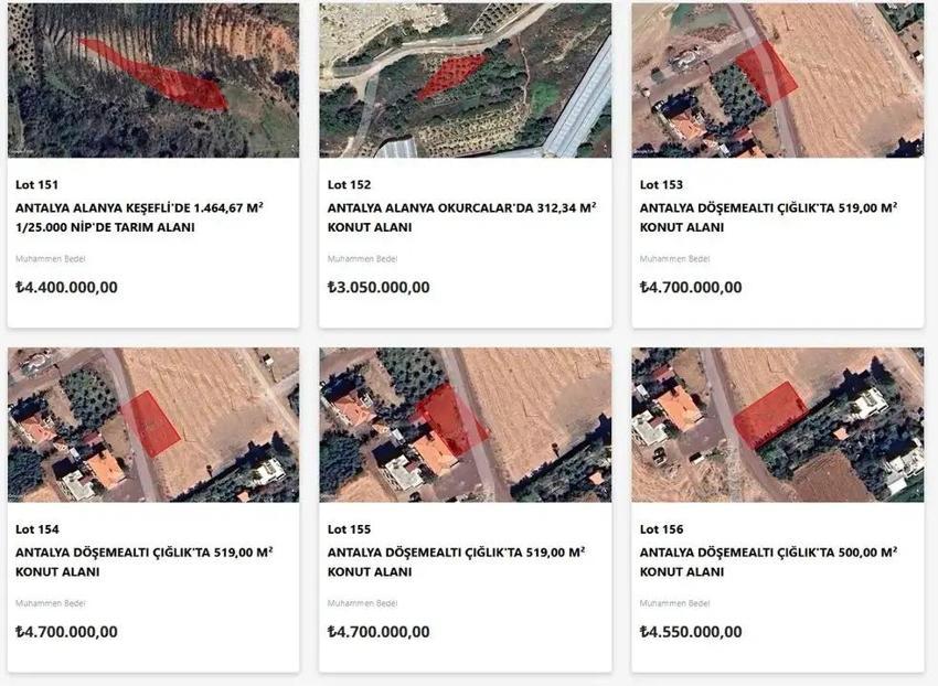 Antalya'da 6 ilçede satışa çıktı! Dev satışta 43 arsa var
