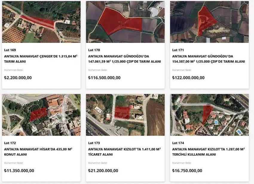 Antalya'da 6 ilçede satışa çıktı! Dev satışta 43 arsa var
