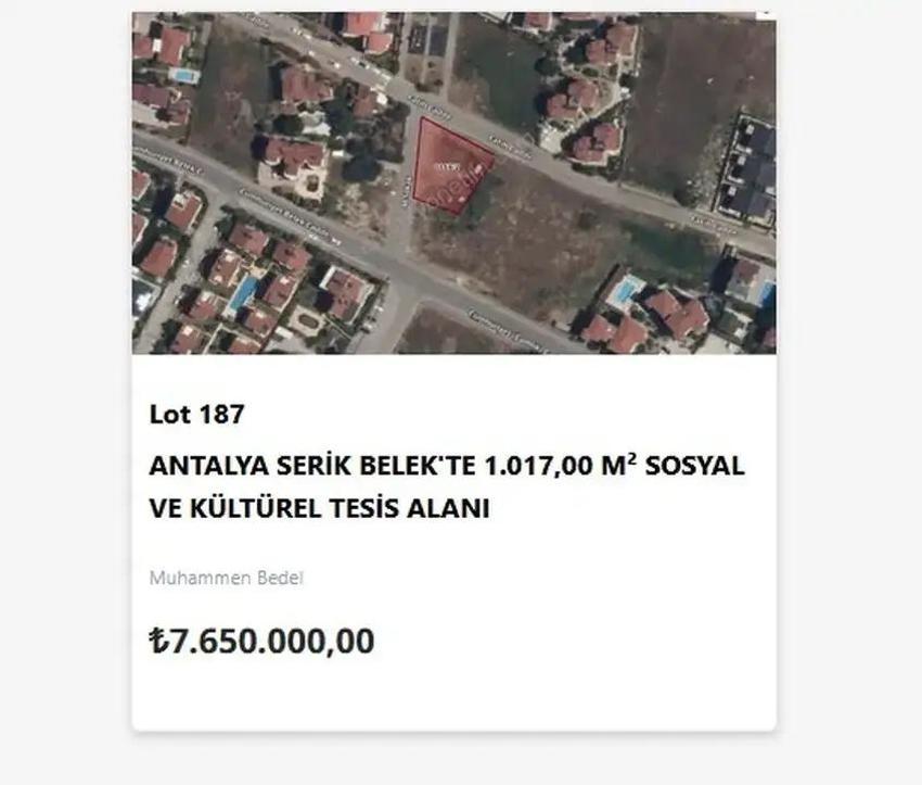 Antalya'da 6 ilçede satışa çıktı! Dev satışta 43 arsa var