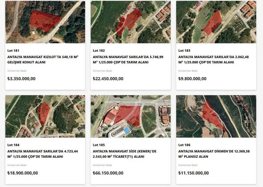 Antalya'da 6 ilçede satışa çıktı! Dev satışta 43 arsa var
