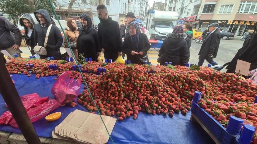 Kilosu 80 TL’yi gören tezgaha koştu! Bursa’dan gelen lezzet kapış kapış gitti