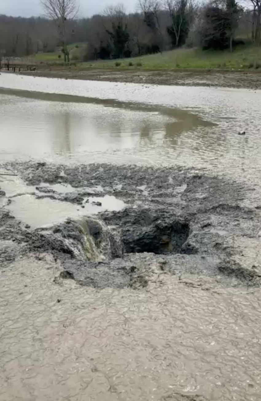 Sakarya'da 46 yıl sonra ortaya çıktı! Gölet suyu saniyeler içinde kayboldu: Mahalleli endişeli