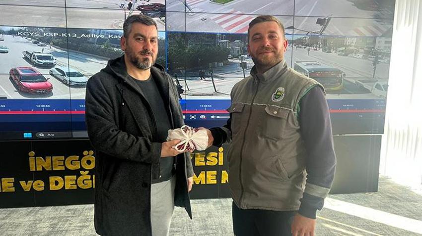 Bursa'nın İnegöl ilçesinde belediye personelinden örnek davranış!