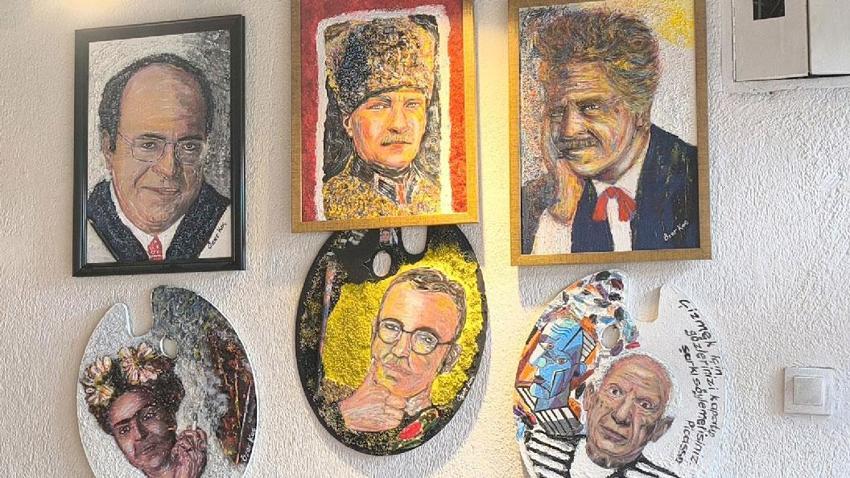 Muğla Menteşe'de yaşayan sanatçı çöpten sanat üretiyor