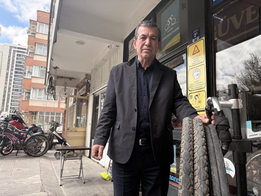 Kayseri'de askıda bisiklet parçesı uygulaması çocukların yüzünü güldürüyor