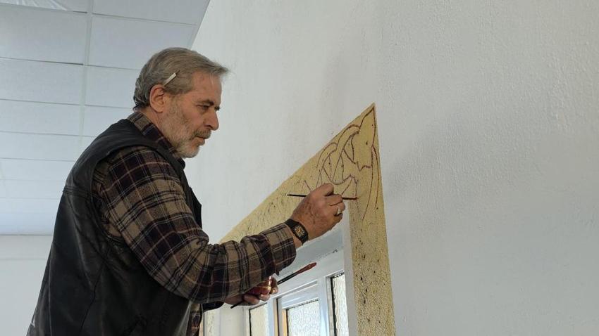 Kütahya'da imam caminin içini sanat eserine çevirdi! Lise yıllarında başlamıştı, 25 yıldır devam ediyor