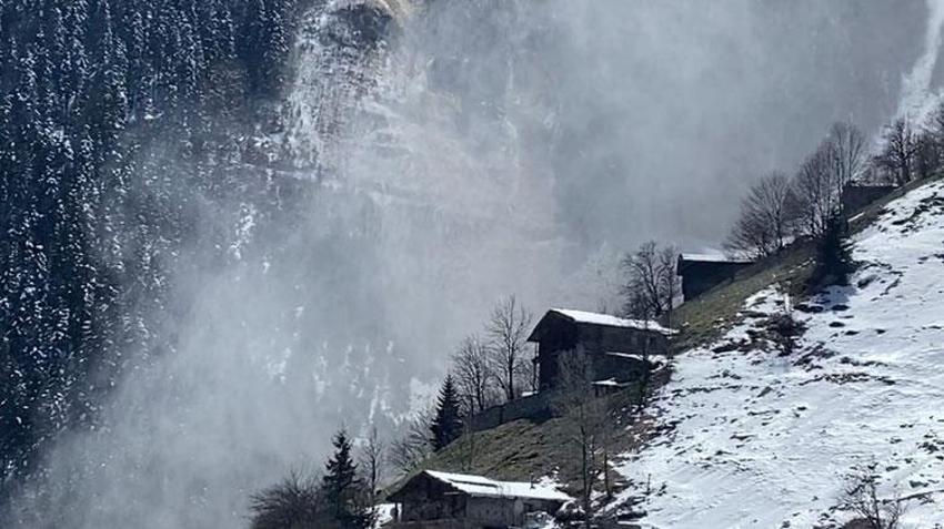 Trabzon’da korku dolu anlar! Çığ dehşeti cep telefonu kamerasına yansıdı