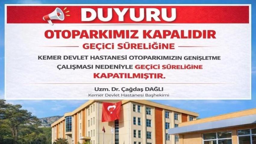 Antalya Kemer'de devlet hastanesinde hayata geçti! Kullanıma kapatıldı