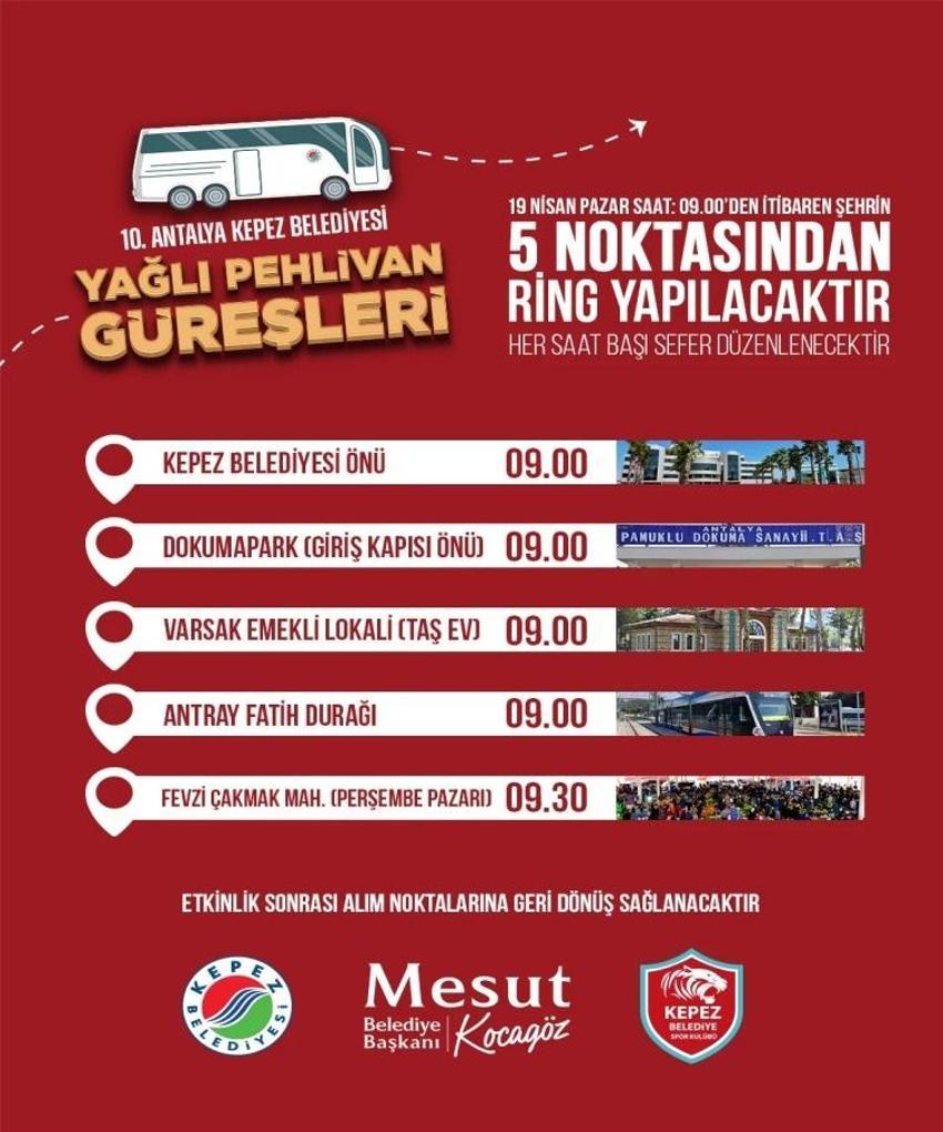 Kepez'de pehlivanlar sahaya iniyor: Er meydanına hangi seferler düzenlenecek?