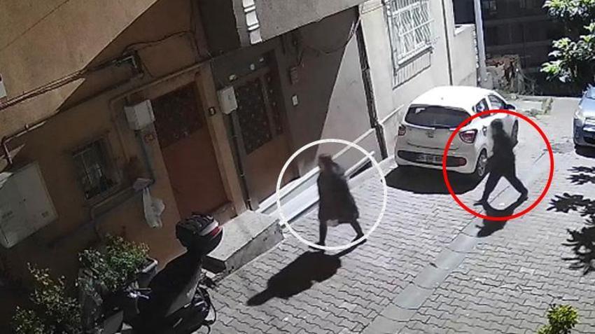 Kağıthane'de taciz görüntüleri! Kadının çığlığı sonrası şüpheli kaçtı